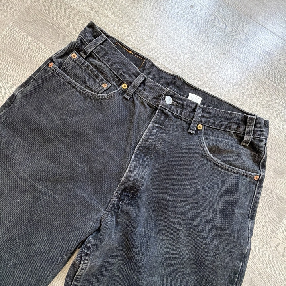 Vintage 90s Levis 550 Jeans Mens 36x34 Black Made in USA Relaxed Fit Denim